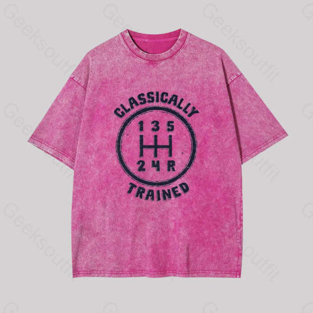 Classically Trained Geek Washed T-Shirt Rose Red / S