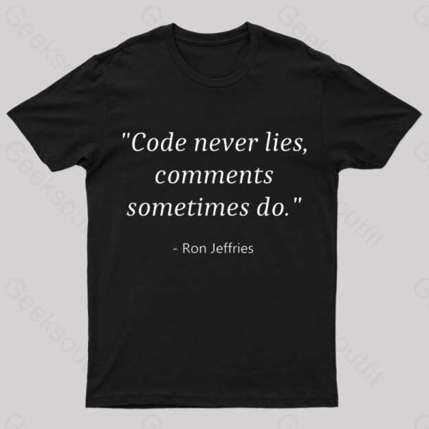 Code Never Lies Geek T-Shirt Black / S