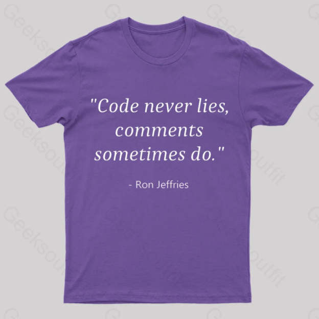 Code Never Lies Geek T-Shirt Purple / S