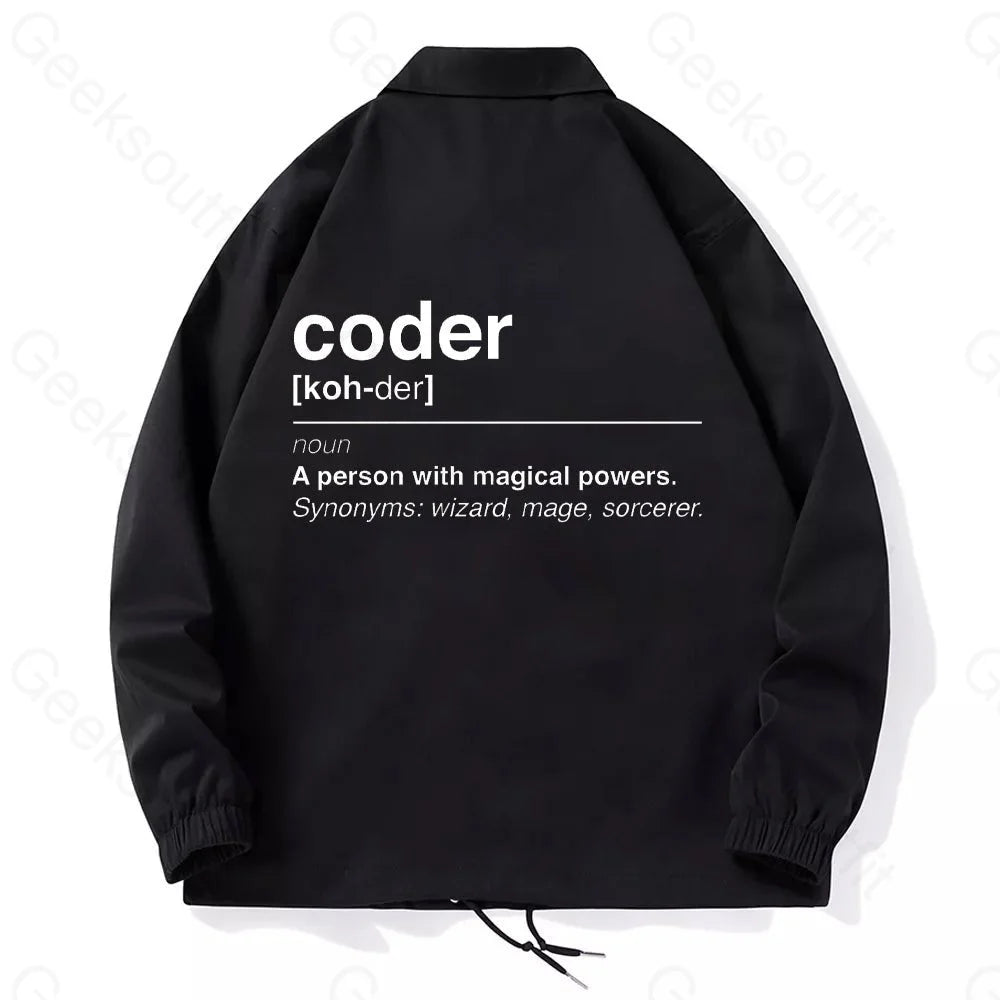 Coder Definition Coach Jacket - Geeksoutfit