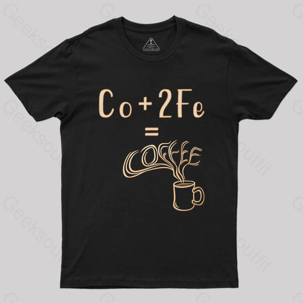 Coffee Elemental Chemistry Science T-Shirt Black / S