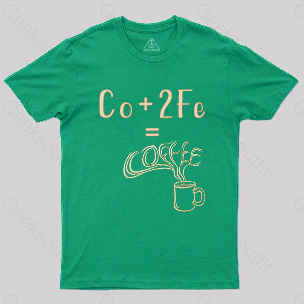 Coffee Elemental Chemistry Science T-Shirt Green / S