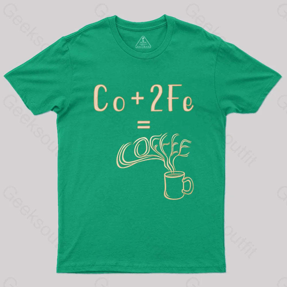 Coffee Elemental Chemistry Science T-Shirt Green / S