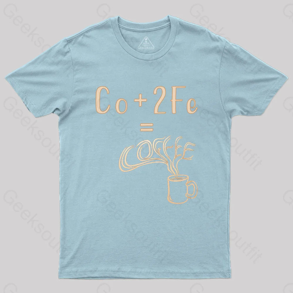 Coffee Elemental Chemistry Science T-Shirt Light Blue / S