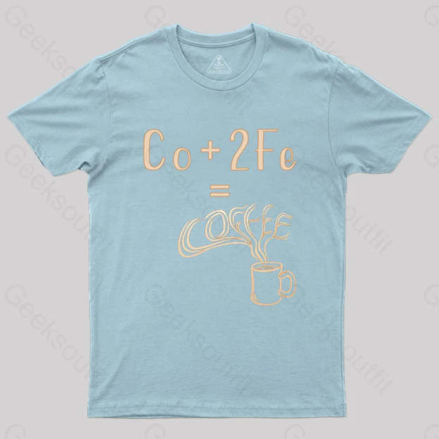 Coffee Elemental Chemistry Science T-Shirt Light Blue / S