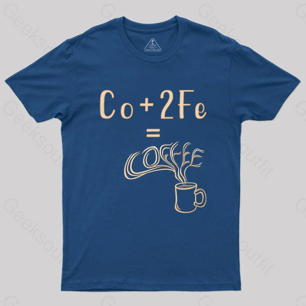 Coffee Elemental Chemistry Science T-Shirt Navy / S