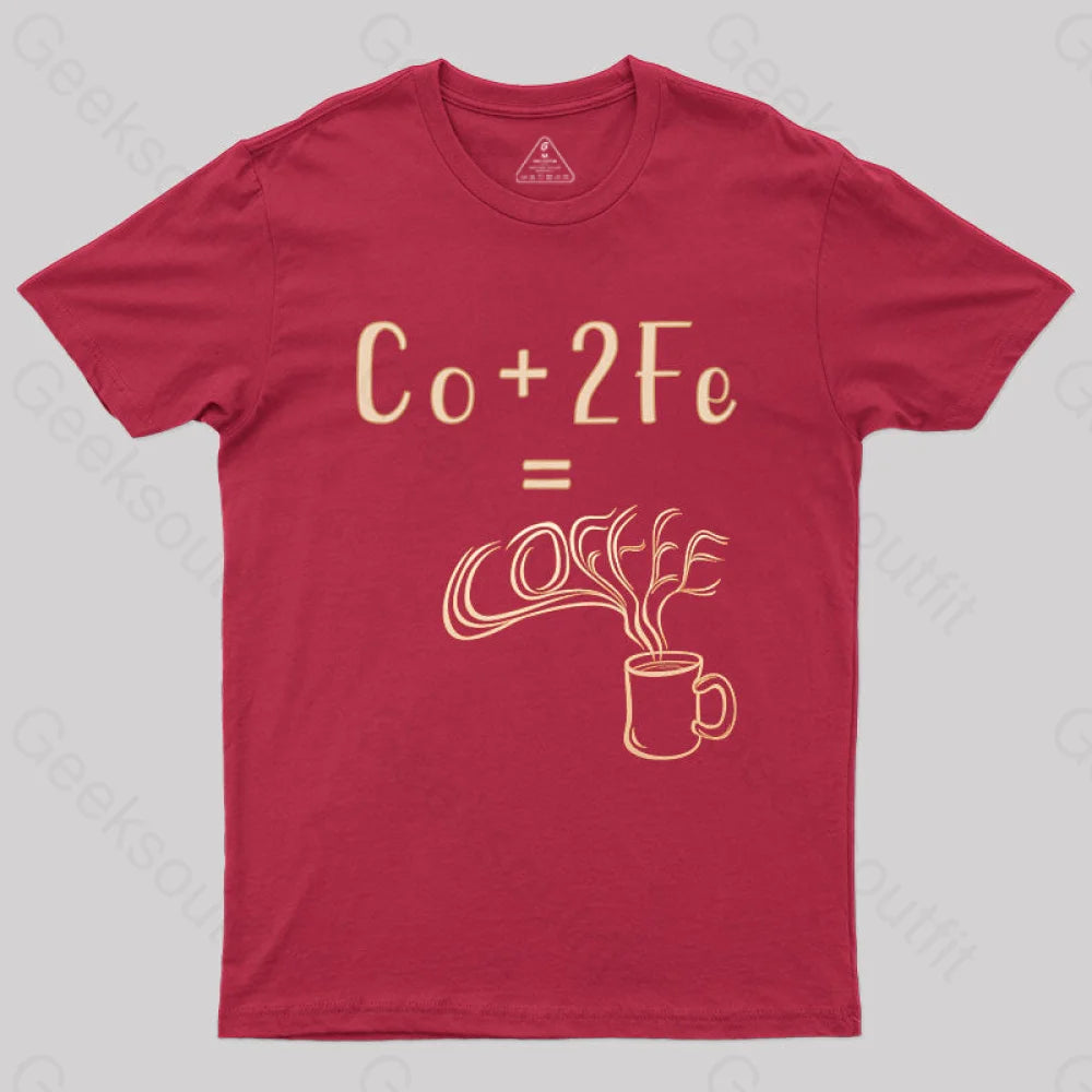 Coffee Elemental Chemistry Science T-Shirt Red / S