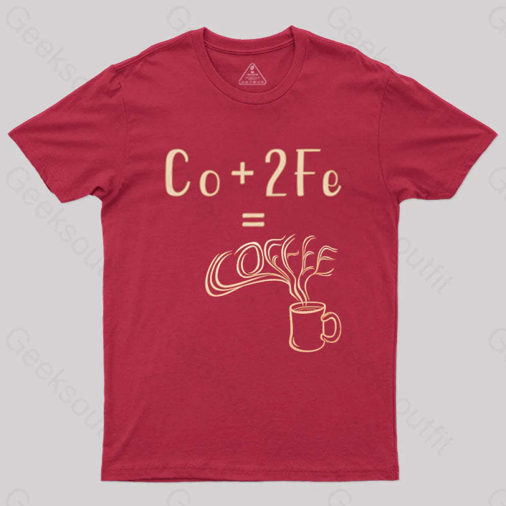 Coffee Elemental Chemistry Science T-Shirt Red / S