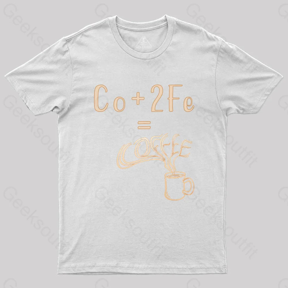 Coffee Elemental Chemistry Science T-Shirt White / S