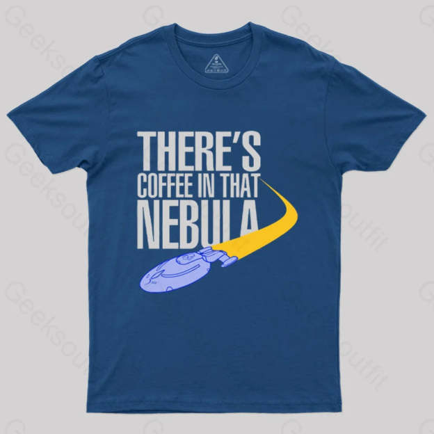 Coffee In That Nebula T-Shirt Navy / S