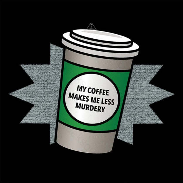 Coffee Makes Me Less Murdery T-shirt - Geeksoutfit