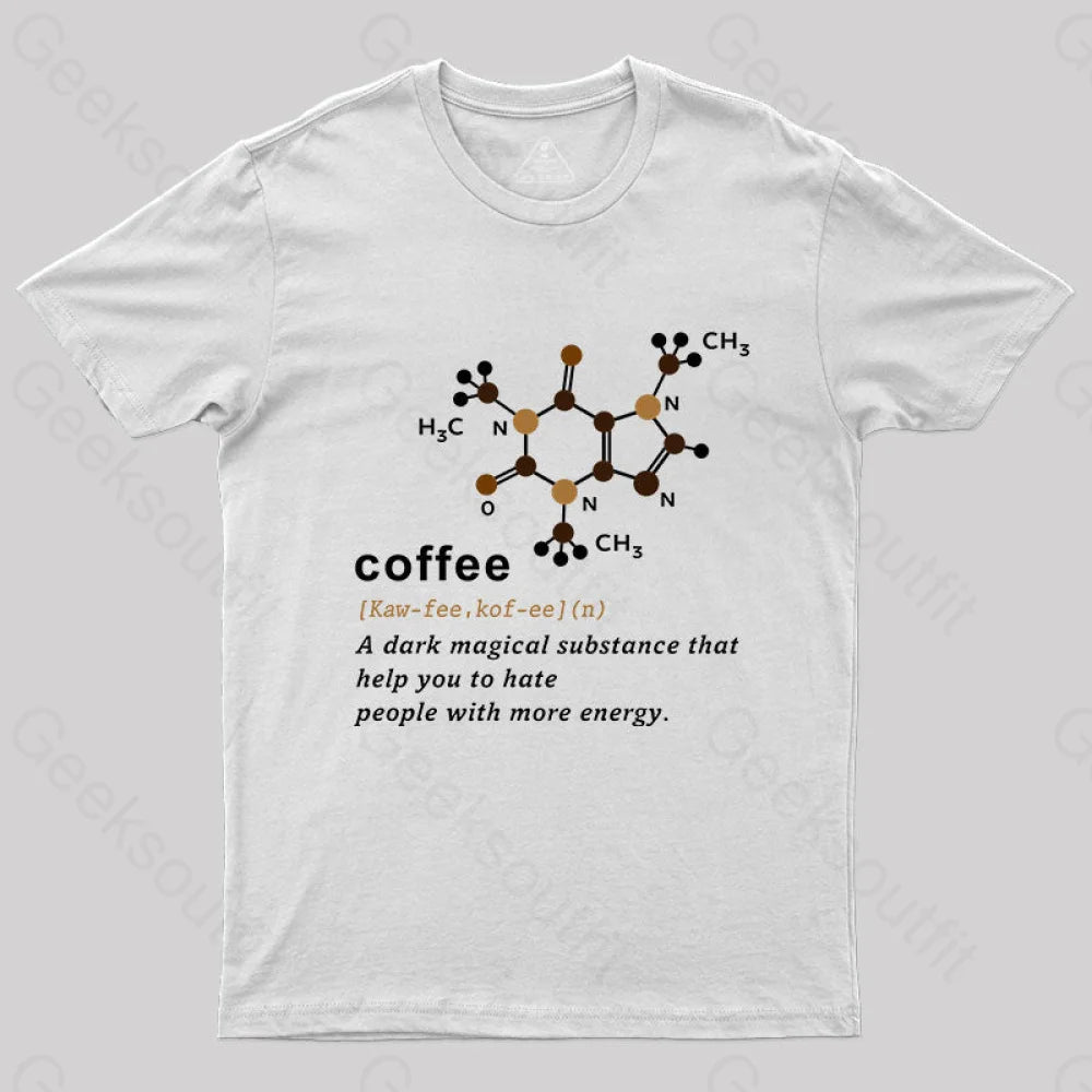 Coffee Molecular Formula T-Shirt White / S Yc