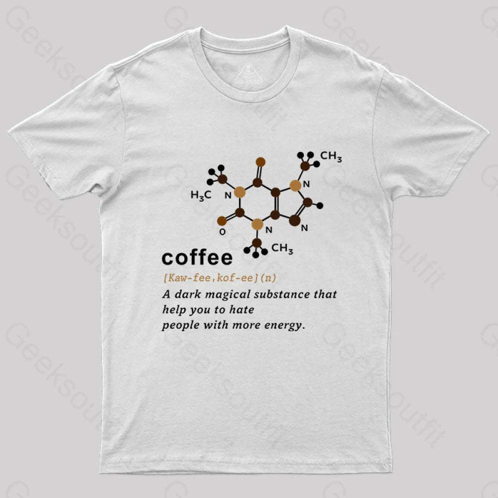 Coffee Molecular Formula T-Shirt White / S Yc
