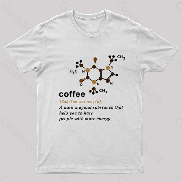 Coffee Molecular Formula T-Shirt White / S Yc