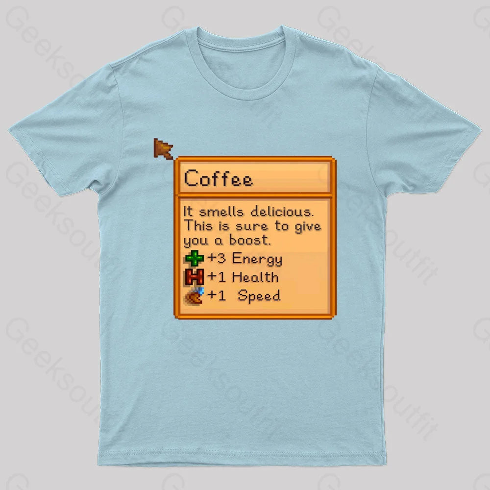 Coffee Nerd T-Shirt Light Blue / S