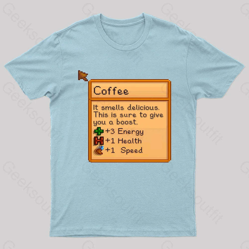 Coffee Nerd T-Shirt Light Blue / S