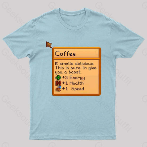 Coffee Nerd T-Shirt Light Blue / S