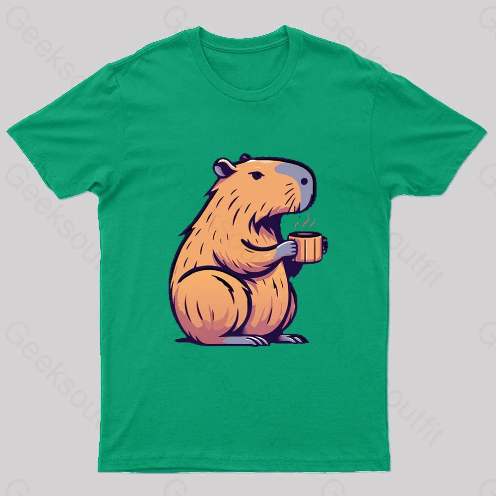 Coffeebara Geek T-Shirt Green / S