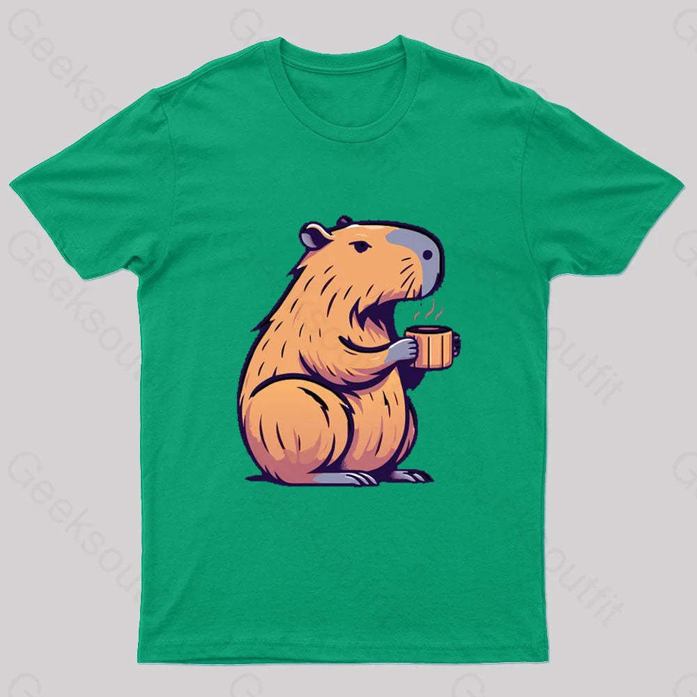 Coffeebara Geek T-Shirt Green / S