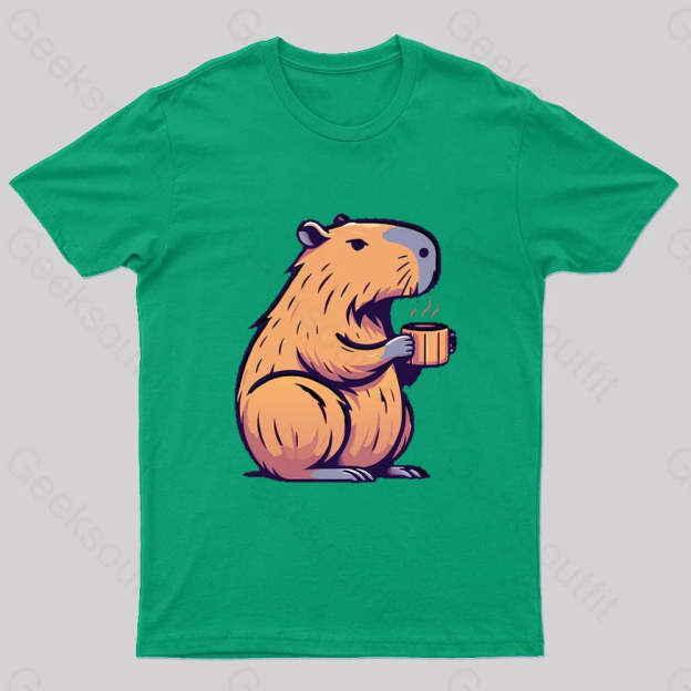 Coffeebara Geek T-Shirt Green / S