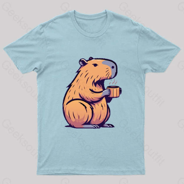 Coffeebara Geek T-Shirt Light Blue / S