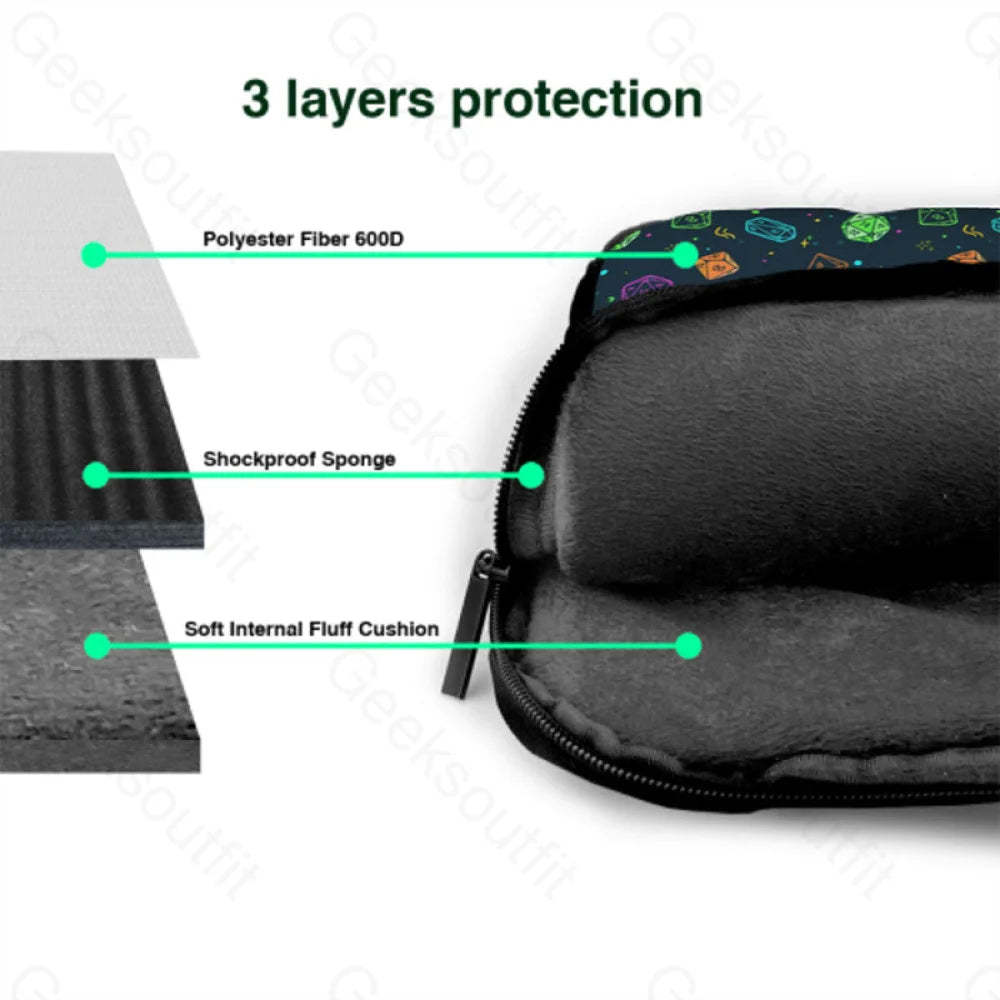 Colorful Dnd Dice Rpg Laptop Bag