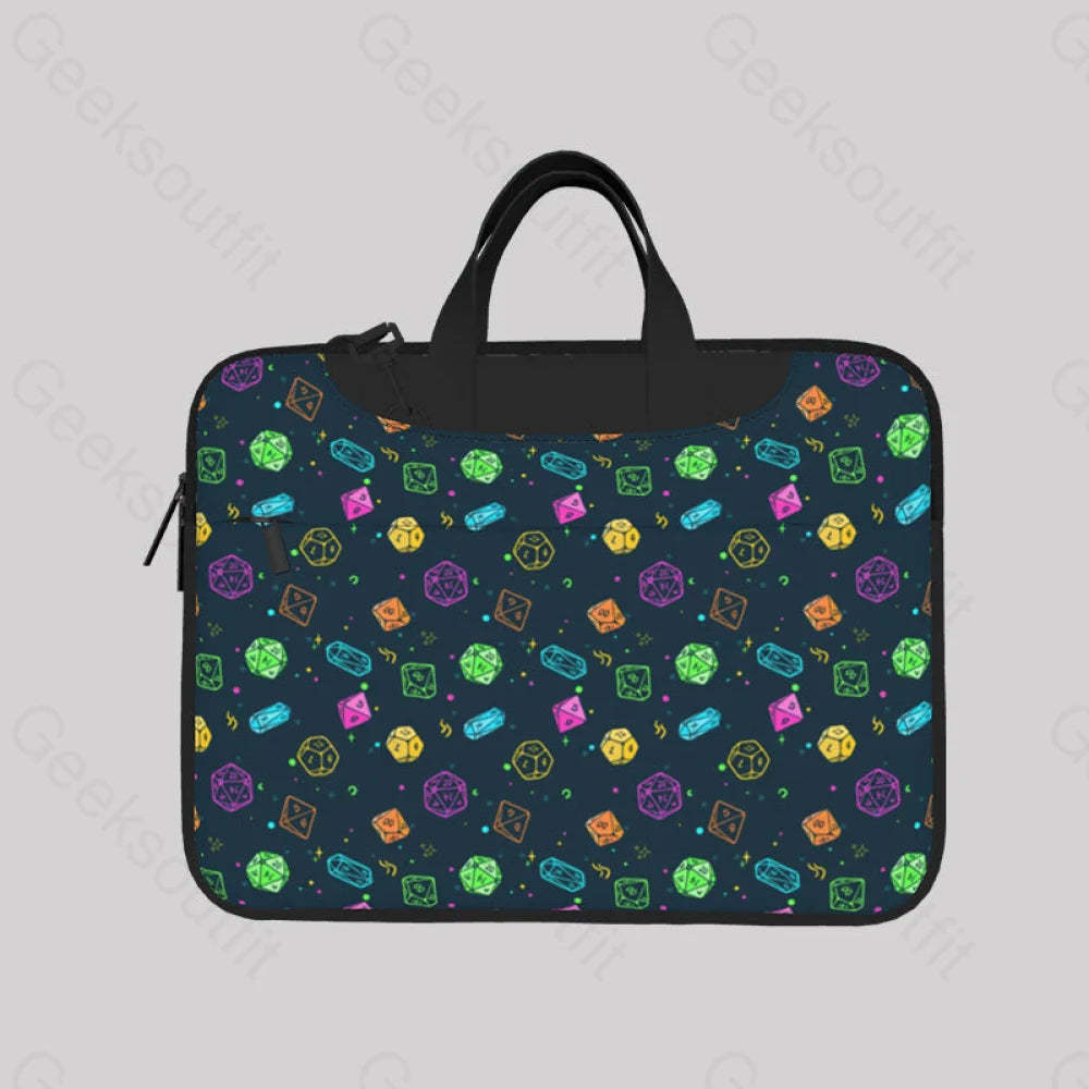 Colorful Dnd Dice Rpg Laptop Bag