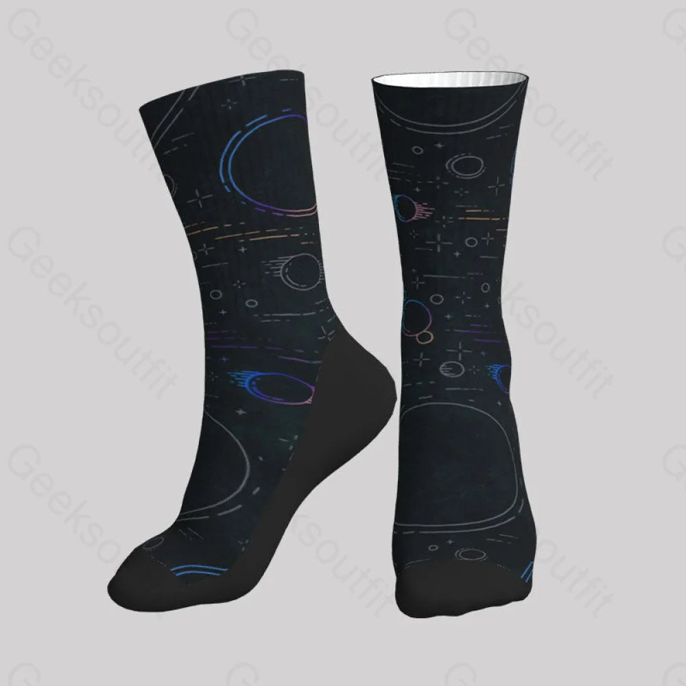 Colorful Planet Men’s Socks