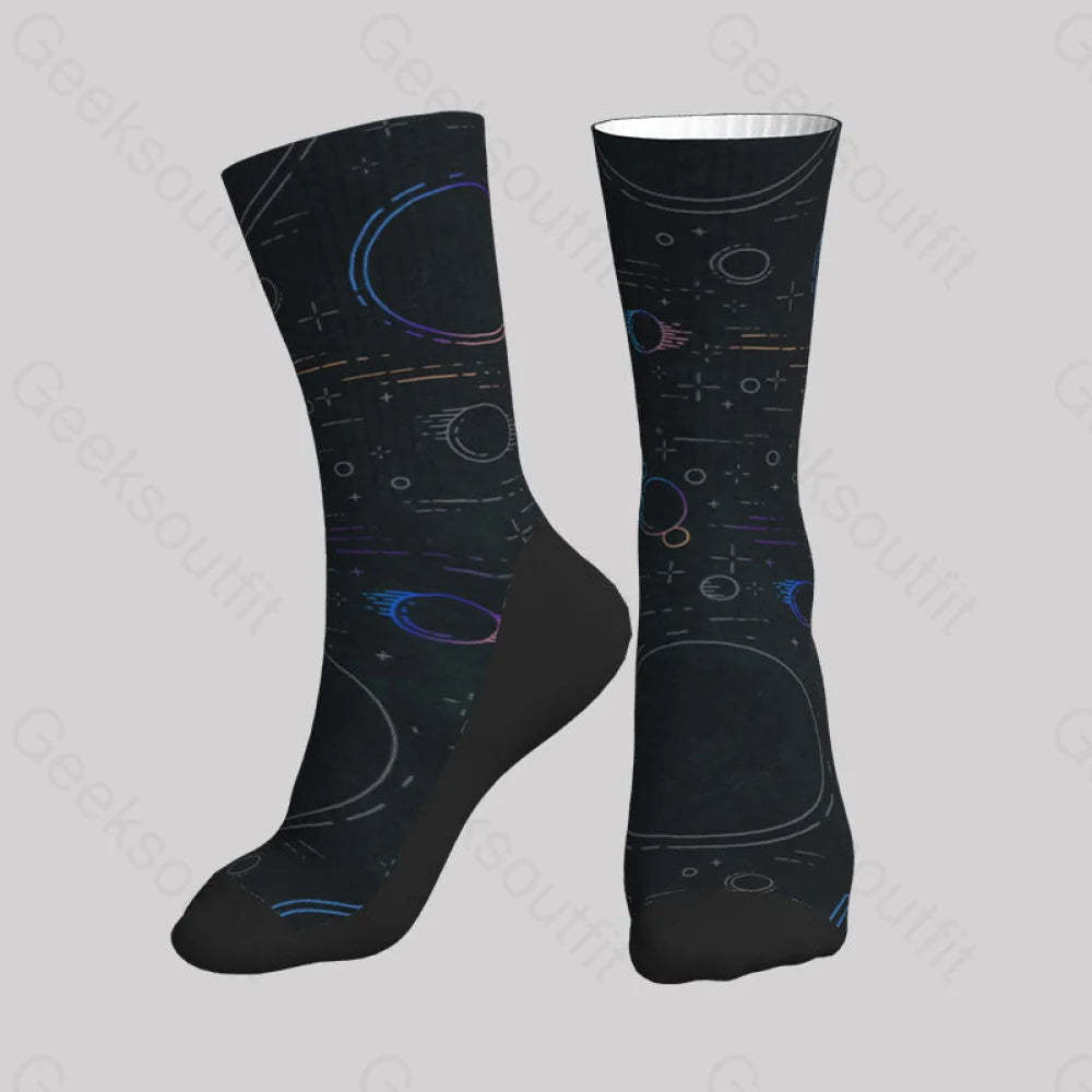 Colorful Planet Men’s Socks