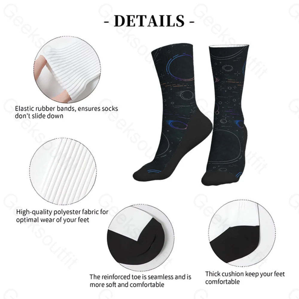 Colorful Planet Men’s Socks