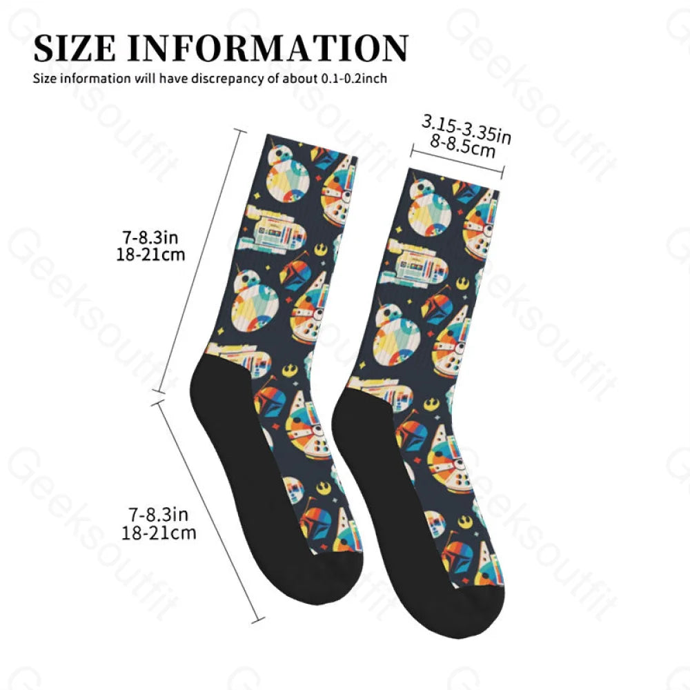 Colorful Spaceship Men’s Socks