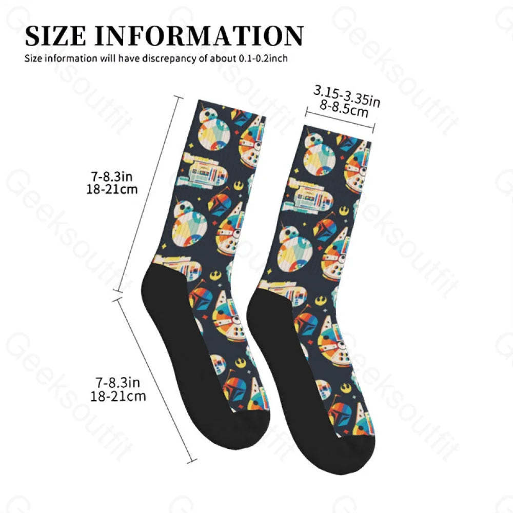 Colorful Spaceship Men’s Socks