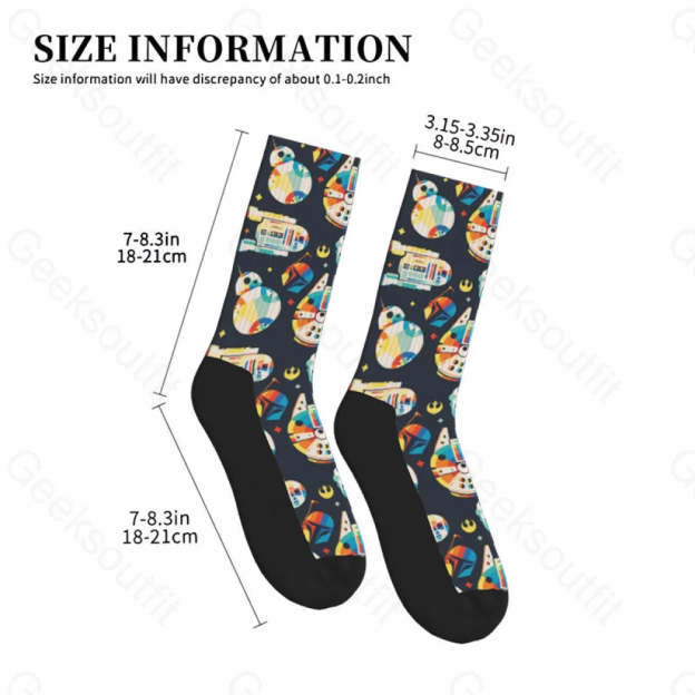 Colorful Spaceship Men’s Socks