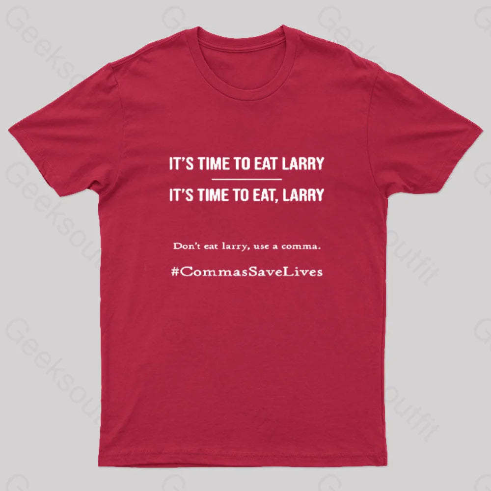 Commas Save Lives T-Shirt Red / S