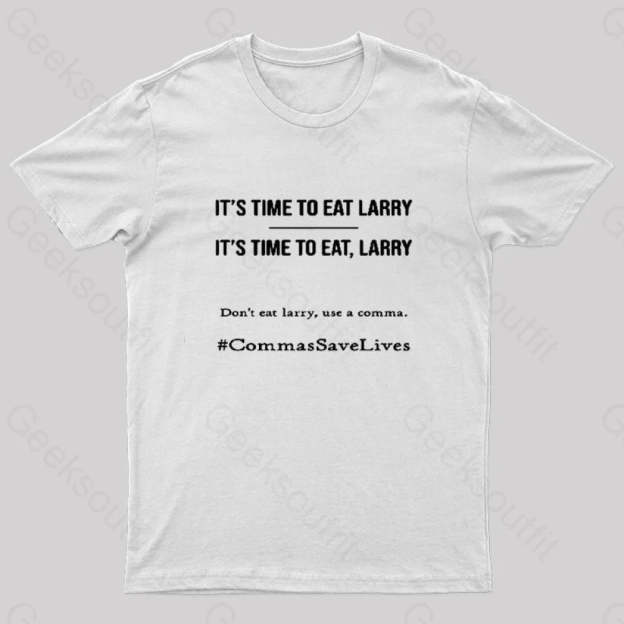 Commas Save Lives T-Shirt White / S