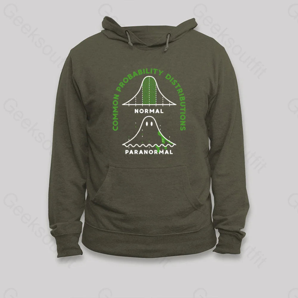 Common Probability Distrubutions Hoodie Army Green / S