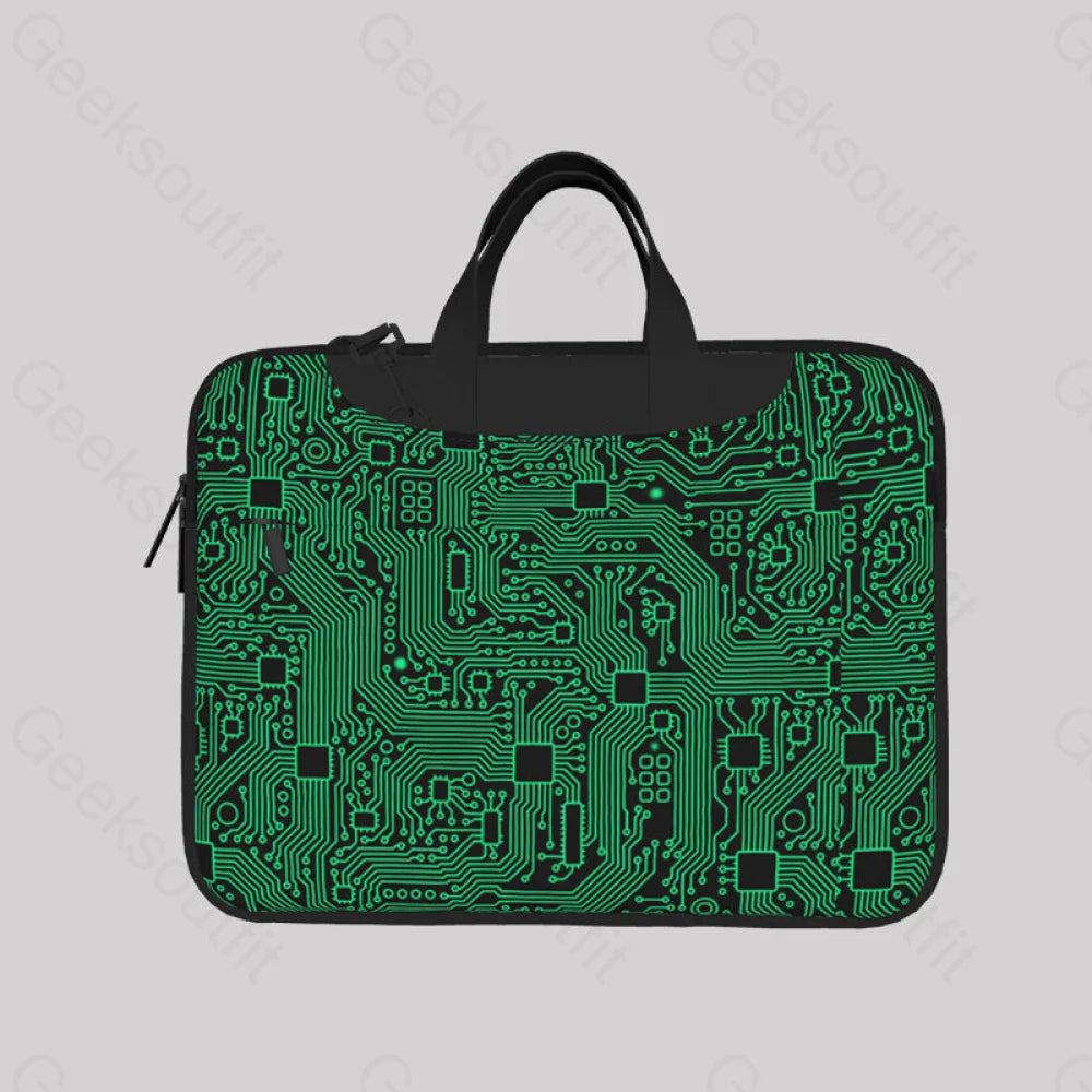 Computer Circuit Board Green Laptop Bag