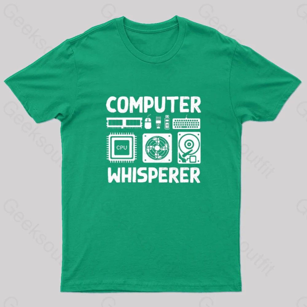 Computer Whisperer Nerd T-Shirt Green / S