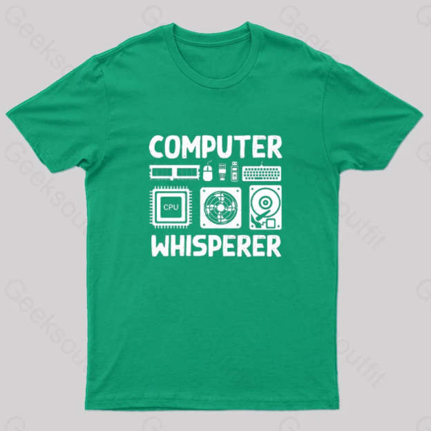 Computer Whisperer Nerd T-Shirt Green / S