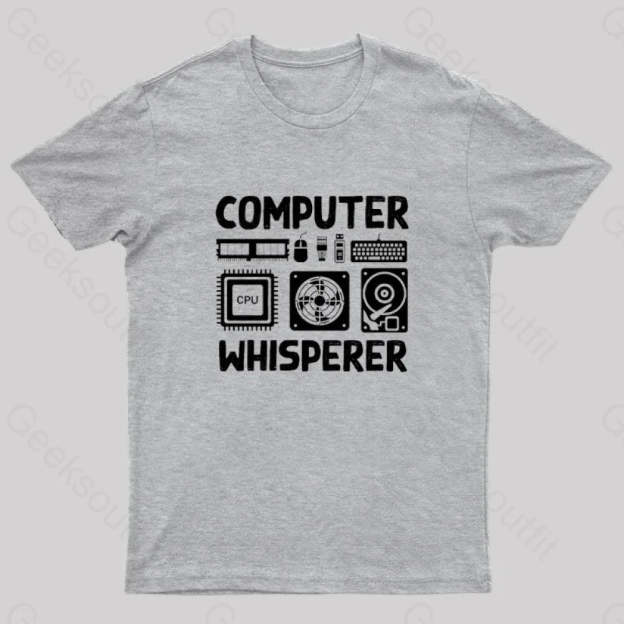 Computer Whisperer Nerd T-Shirt Grey / S