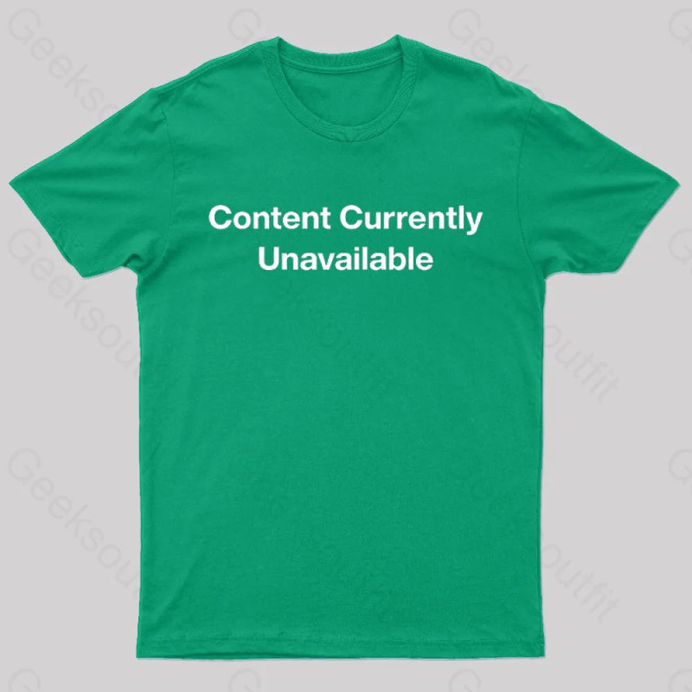Content Currently Unavailable Nerd T-Shirt Green / S