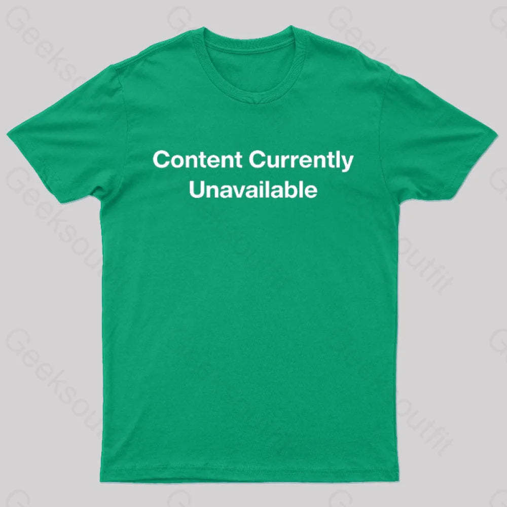 Content Currently Unavailable Nerd T-Shirt Green / S
