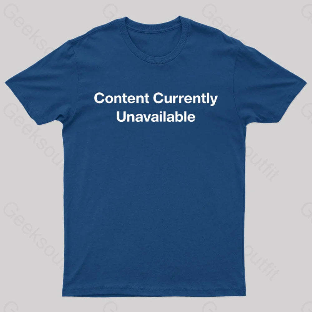 Content Currently Unavailable Nerd T-Shirt Navy / S