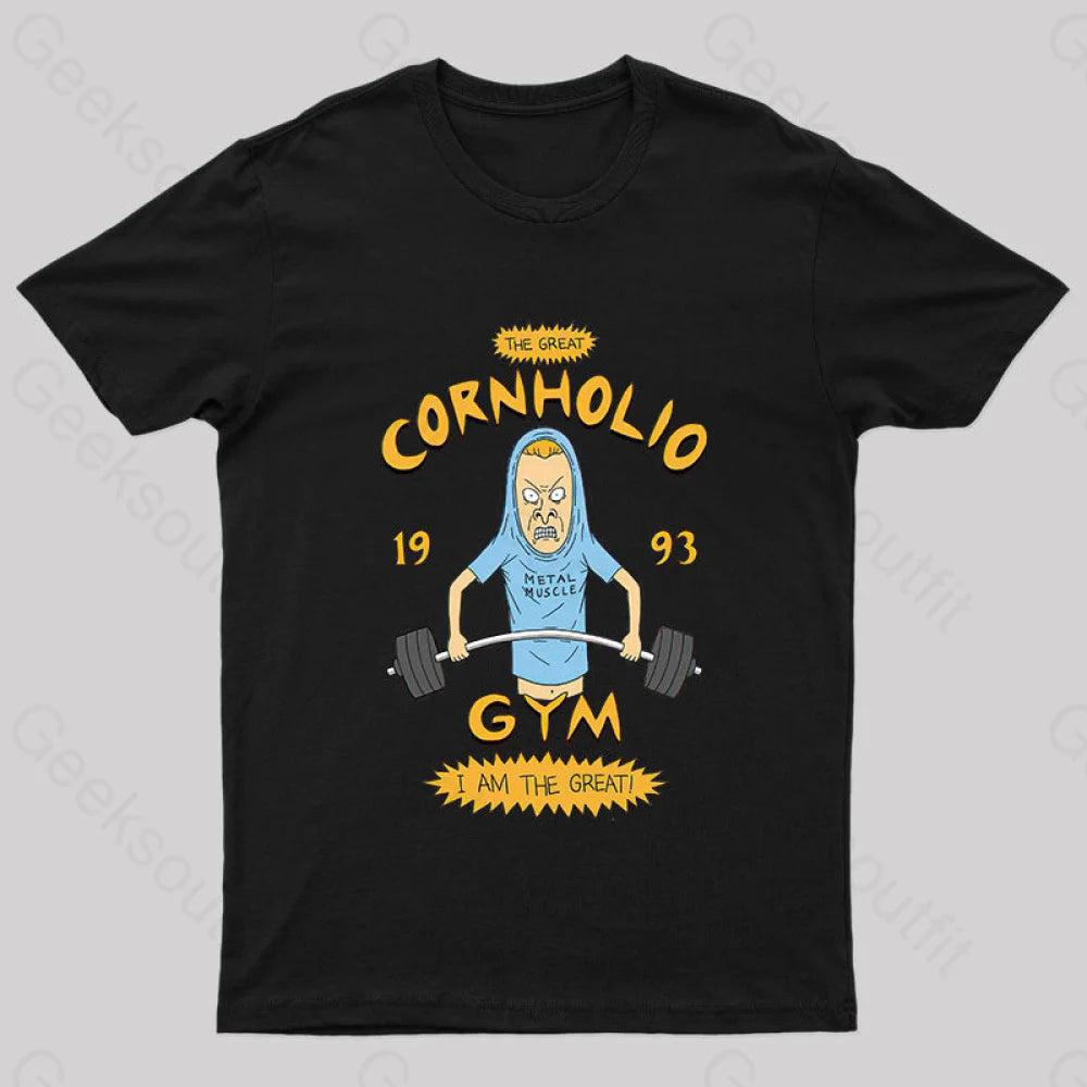 Cornholio Gym Nerd T-Shirt Black / S