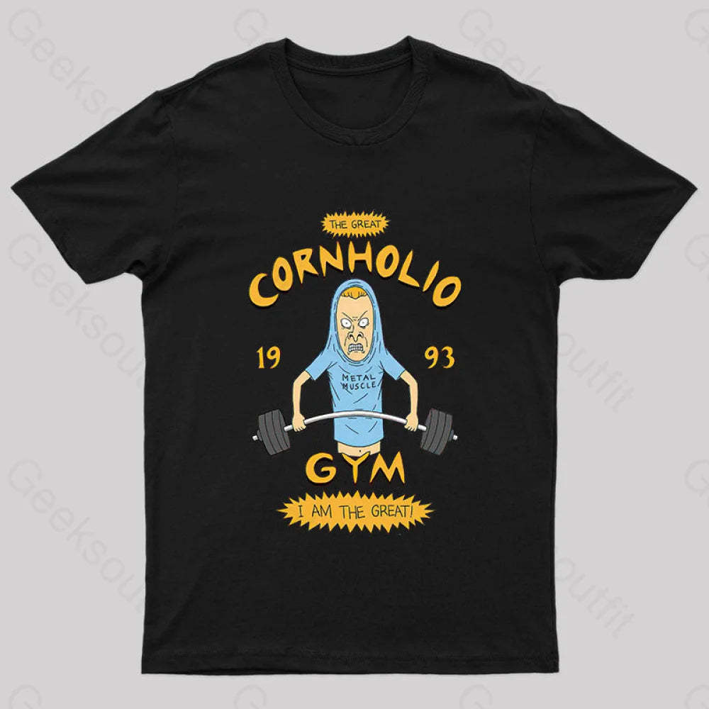 Cornholio Gym Nerd T-Shirt Black / S