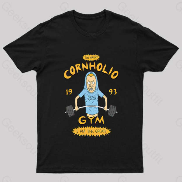 Cornholio Gym Nerd T-Shirt Black / S