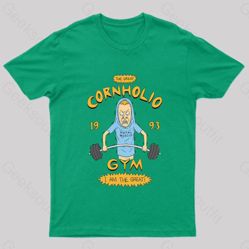 Cornholio Gym Nerd T-Shirt Green / S