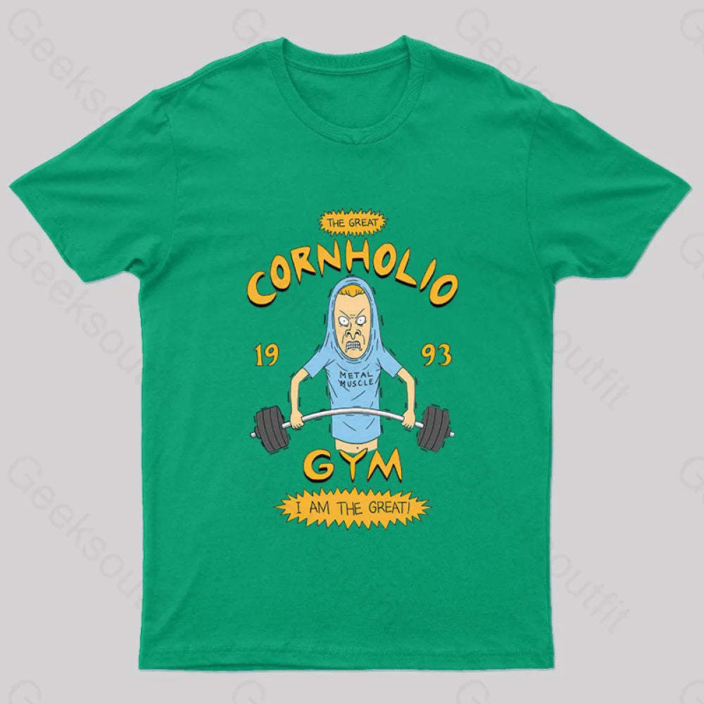 Cornholio Gym Nerd T-Shirt Green / S