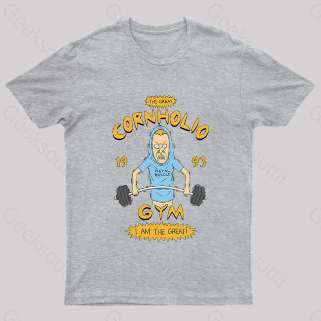 Cornholio Gym Nerd T-Shirt Grey / S