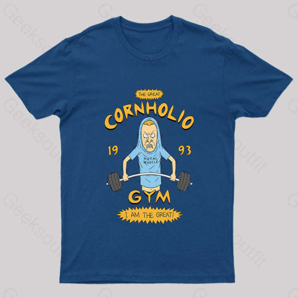 Cornholio Gym Nerd T-Shirt Navy / S